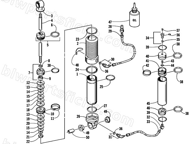 REAR SUSPENSION FRONT ARM SHOCK ABSORBER (LE) diagram