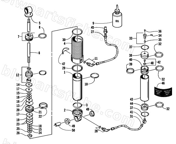 REAR SUSPENSION FRONT ARM SHOCK ABSORBER (LE-C) diagram