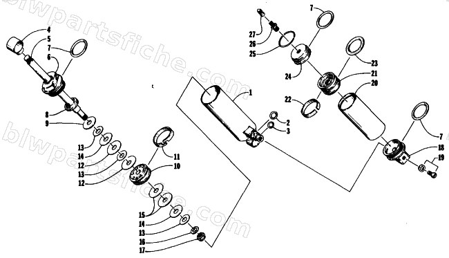 REAR SUSPENSION FRONT ARM SHOCK ABSORBER diagram