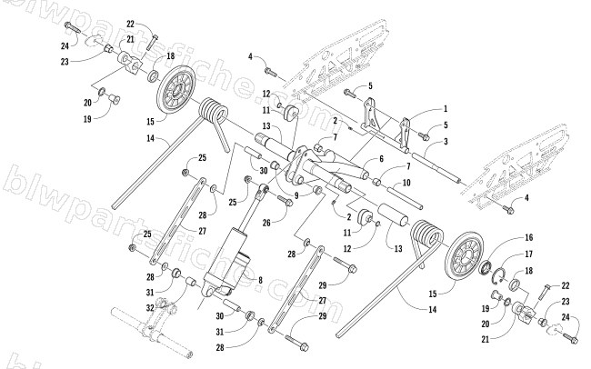 REAR SUSPENSION REAR ARM ASSEMBLY diagram