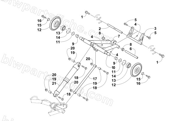 REAR SUSPENSION REAR ARM ASSEMBLY diagram