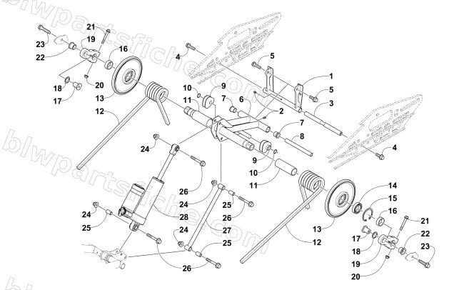 REAR SUSPENSION REAR ARM ASSEMBLY diagram