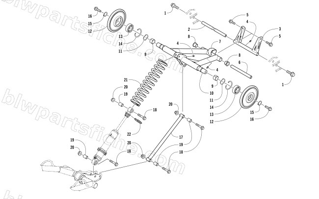 REAR SUSPENSION REAR ARM ASSEMBLY diagram