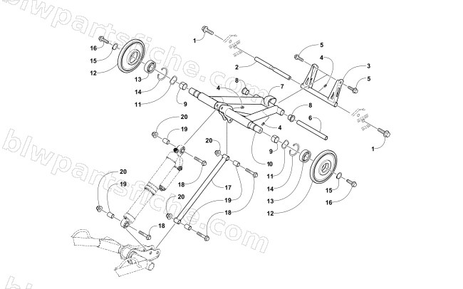 REAR SUSPENSION REAR ARM ASSEMBLY diagram