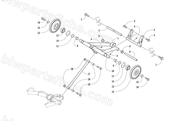 REAR SUSPENSION REAR ARM ASSEMBLY diagram