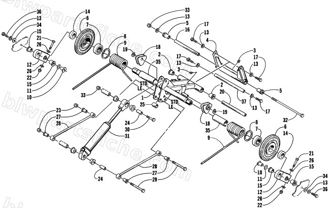 REAR SUSPENSION REAR ARM ASSEMBLY diagram