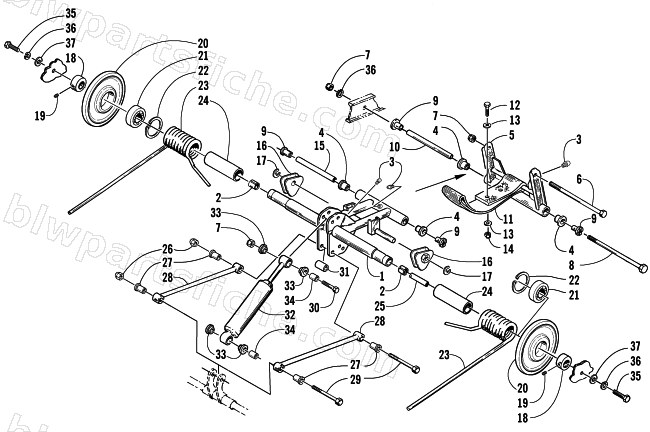 REAR SUSPENSION REAR ARM ASSEMBLY diagram