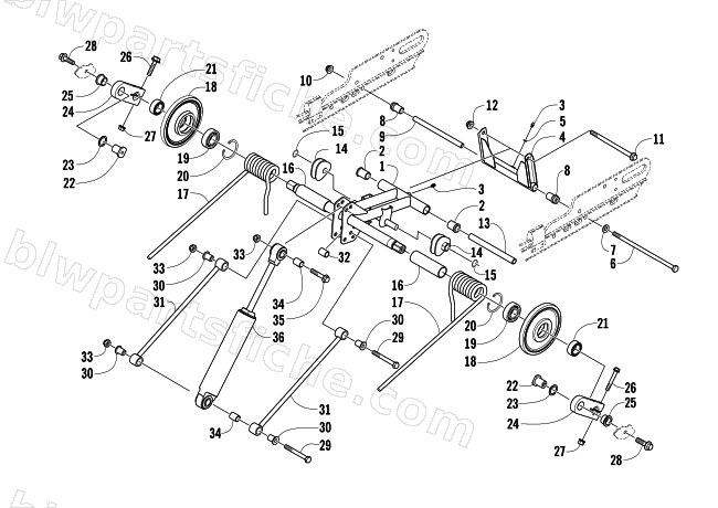 REAR SUSPENSION REAR ARM ASSEMBLY diagram