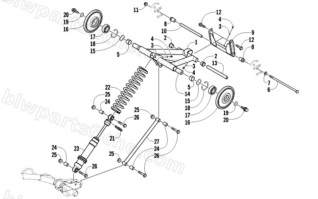 REAR SUSPENSION REAR ARM ASSEMBLY diagram