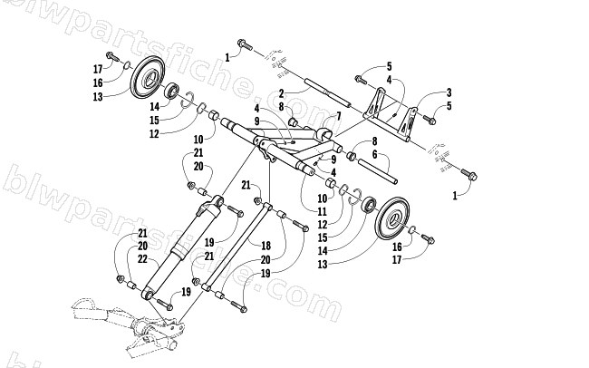 REAR SUSPENSION REAR ARM ASSEMBLY diagram