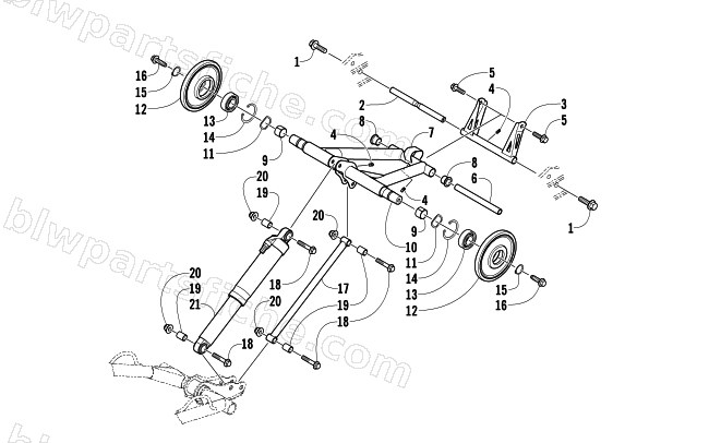REAR SUSPENSION REAR ARM ASSEMBLY diagram