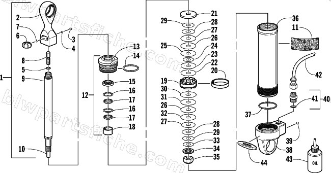 REAR SUSPENSION REAR ARM SHOCK ABSORBER diagram