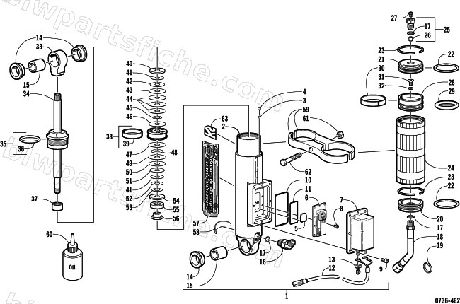 REAR SUSPENSION REAR ARM SHOCK ABSORBER diagram