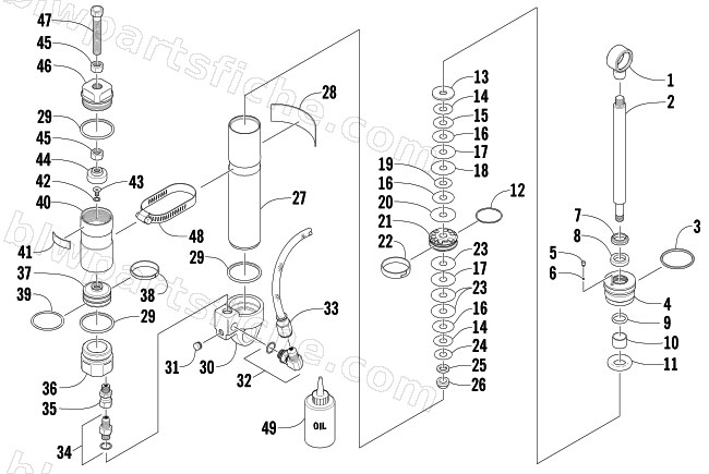 REAR SUSPENSION REAR ARM SHOCK ABSORBER diagram