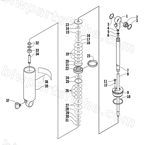 REAR SUSPENSION REAR ARM SHOCK ABSORBER diagram