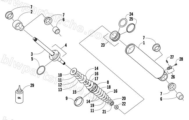 REAR SUSPENSION REAR ARM SHOCK ABSORBER diagram