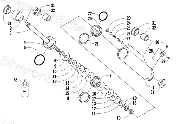 REAR SUSPENSION REAR ARM SHOCK ABSORBER diagram