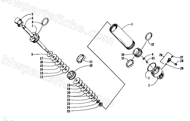 REAR SUSPENSION REAR ARM SHOCK ABSORBER diagram