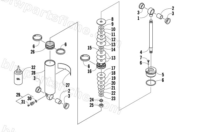 REAR SUSPENSION REAR ARM SHOCK ABSORBER diagram