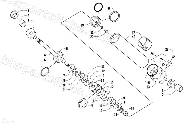 REAR SUSPENSION REAR ARM SHOCK ABSORBER diagram