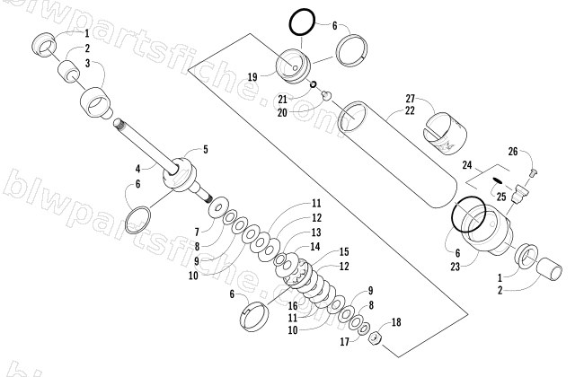 REAR SUSPENSION REAR ARM SHOCK ABSORBER diagram