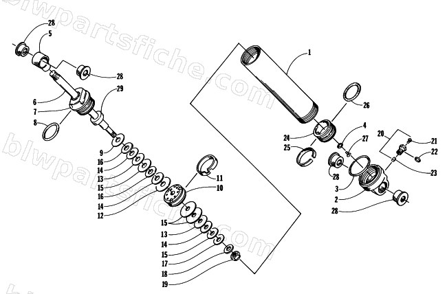 REAR SUSPENSION REAR ARM SHOCK ABSORBER diagram