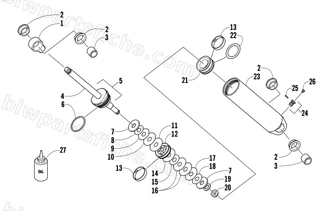 REAR SUSPENSION REAR ARM SHOCK ABSORBER diagram
