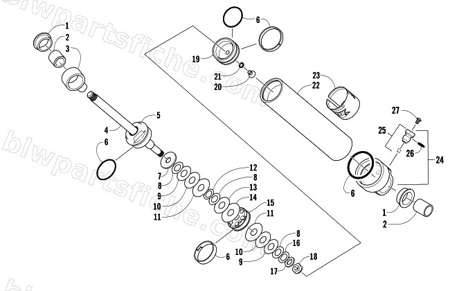 REAR SUSPENSION REAR ARM SHOCK ABSORBER diagram