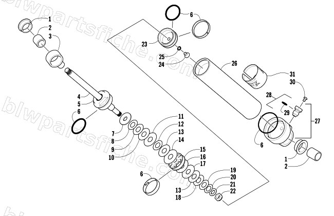 REAR SUSPENSION REAR ARM SHOCK ABSORBER diagram
