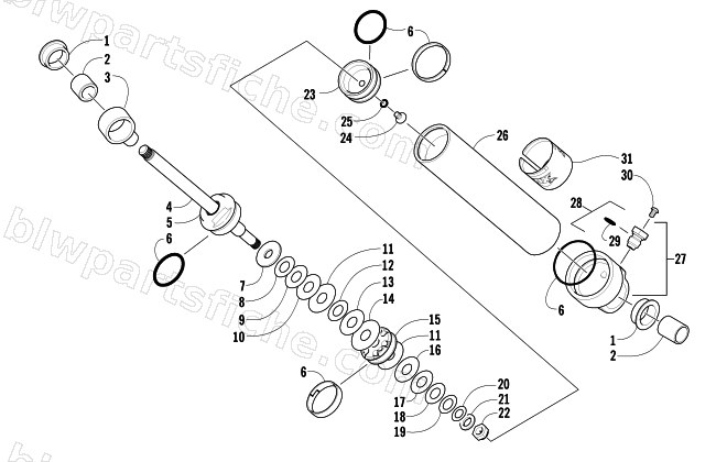REAR SUSPENSION REAR ARM SHOCK ABSORBER diagram