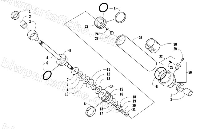 REAR SUSPENSION REAR ARM SHOCK ABSORBER diagram