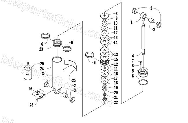 REAR SUSPENSION REAR ARM SHOCK ABSORBER diagram