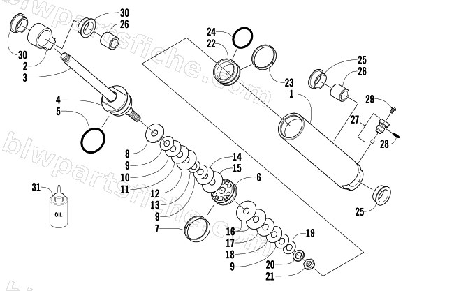 REAR SUSPENSION REAR ARM SHOCK ABSORBER diagram