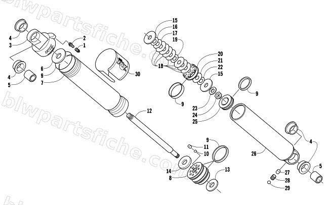 REAR SUSPENSION REAR ARM SHOCK ABSORBER diagram