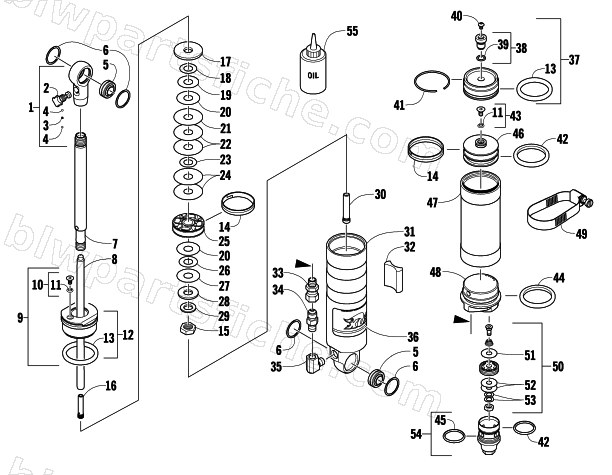 REAR SUSPENSION REAR ARM SHOCK ABSORBER diagram