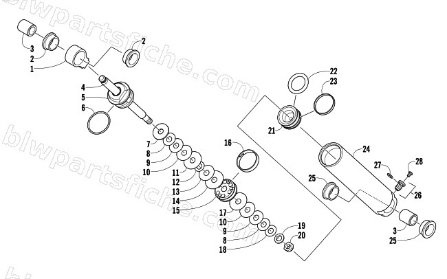 REAR SUSPENSION REAR ARM SHOCK ABSORBER diagram