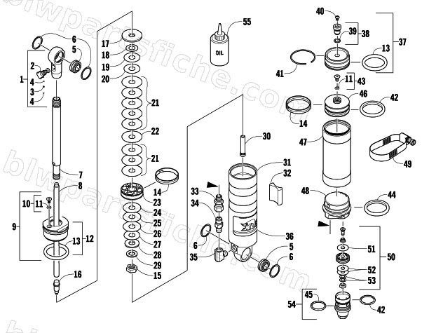 REAR SUSPENSION REAR ARM SHOCK ABSORBER diagram