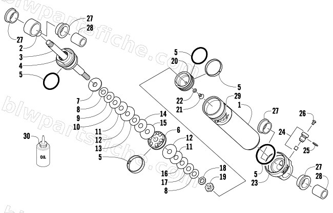 REAR SUSPENSION REAR ARM SHOCK ABSORBER diagram