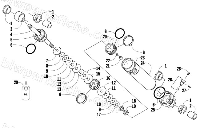 REAR SUSPENSION REAR ARM SHOCK ABSORBER diagram