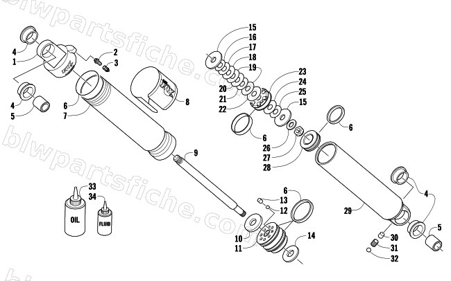 REAR SUSPENSION REAR ARM SHOCK ABSORBER diagram