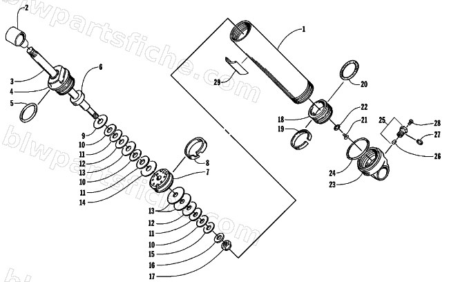 REAR SUSPENSION REAR ARM SHOCK ABSORBER diagram