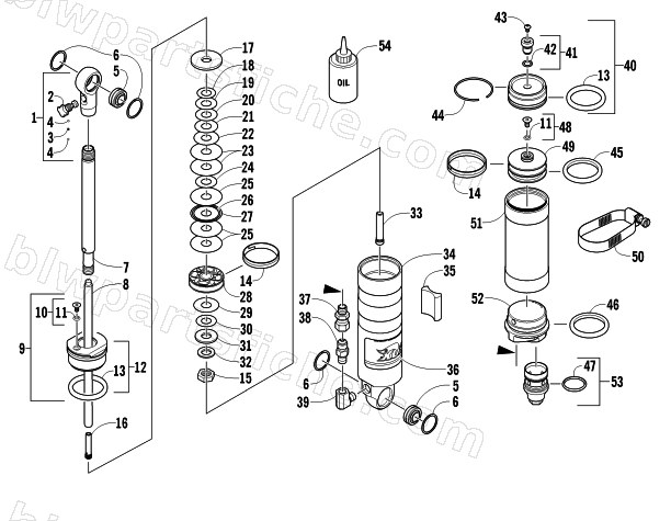 REAR SUSPENSION REAR ARM SHOCK ABSORBER diagram