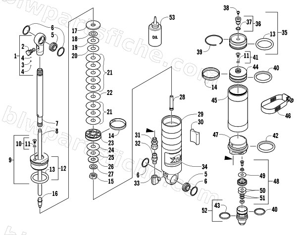 REAR SUSPENSION REAR ARM SHOCK ABSORBER diagram