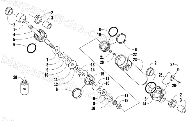 REAR SUSPENSION REAR ARM SHOCK ABSORBER diagram