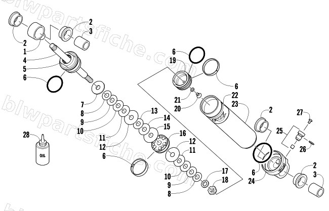 REAR SUSPENSION REAR ARM SHOCK ABSORBER diagram