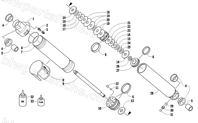 REAR SUSPENSION REAR ARM SHOCK ABSORBER diagram