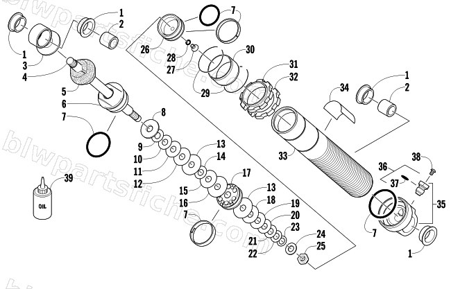 REAR SUSPENSION REAR ARM SHOCK ABSORBER diagram