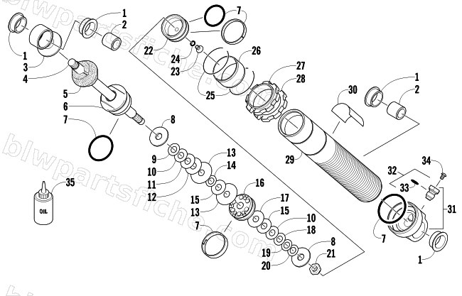 REAR SUSPENSION REAR ARM SHOCK ABSORBER diagram