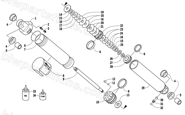 REAR SUSPENSION REAR ARM SHOCK ABSORBER diagram