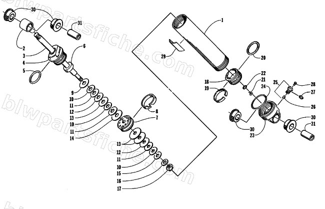 REAR SUSPENSION REAR ARM SHOCK ABSORBER diagram